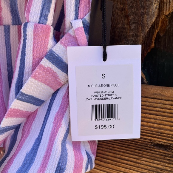 $195 NWT - ONIA Women's 'MICHELLE' Lavender ONE-PIECE SWIMSUIT - Small - Picture 4 of 7